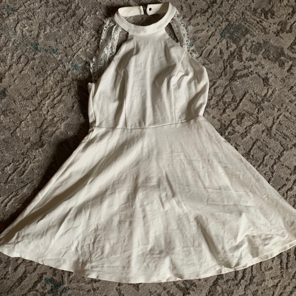 White LULU backless dress